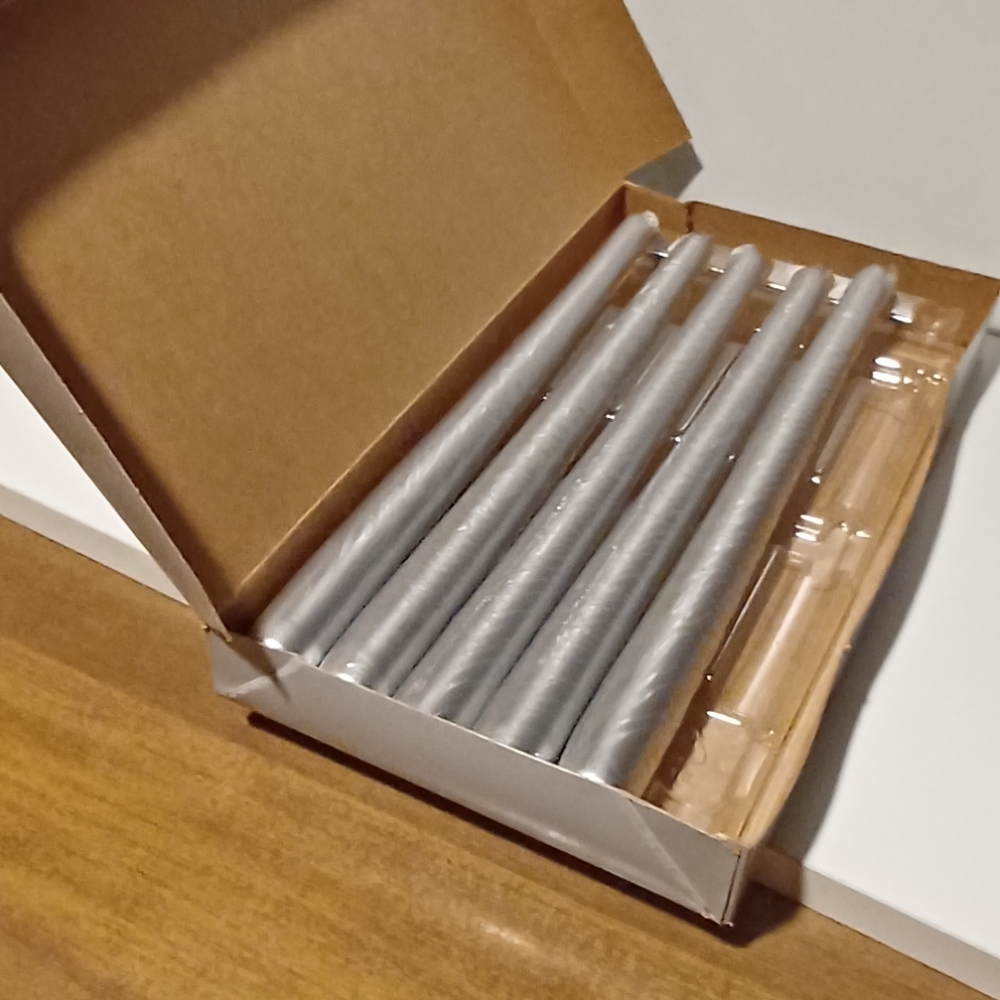 PartyLite 10 Inch Silver Dinner Candles - Set of 5